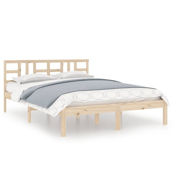 vidaXL Cadre de lit bois massif 180x200 cm super king