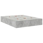 vidaXL Cadre de lit avec rangement Gris béton 140 x 190 cm