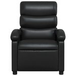 vidaXL Fauteuil inclinable Noir Similicuir