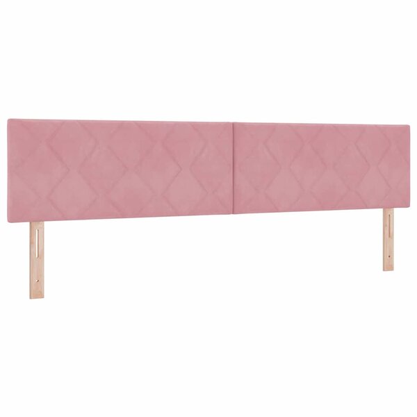 vidaXL Tête de Lit LED avec des lumières à LED Rose 200 cm Velours