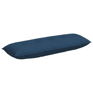 vidaXL Coussin de Dos Bleu 140 x 19 x 50 cm tissu