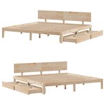 vidaXL Cadre de lit avec tiroirs sans matelas 200x200 cm