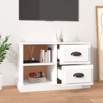 vidaXL Meuble TV blanc 73x35 5x47 5 cm bois d'ingénierie