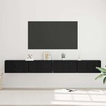 vidaXL Ensemble meuble TV 4 Pièces Chêne noir 60 x 30 x 30 cm