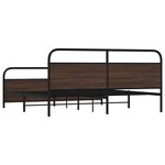 vidaXL Cadre de lit en métal sans matelas chêne marron 193x203 cm