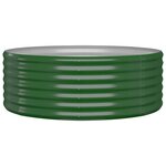 vidaXL Lit surélevé de jardin Acier enduit de poudre 100x100x36cm Vert