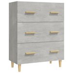 vidaXL Buffet Gris béton 70x34x90 cm Bois d'ingénierie