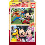 Puzzle - 2 x 50 pièces - Disney - Mickey et ses amis - 26x18cm - Enfant - Educa