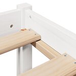vidaXL Cadre de lit sans matelas blanc 150x200 cm bois de pin massif