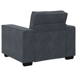 vidaXL Fauteuil gris foncé 60 cm velours