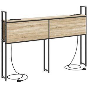 vidaXL Headboard de Rangement avec Station de Charge Chêne sonoma