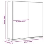 vidaXL Armoire à miroir de salle de bain noir bois d’ingénierie