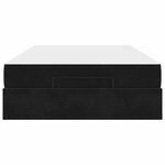 vidaXL Cadre de lit avec matelas Noir 120 x 190 cm Velours