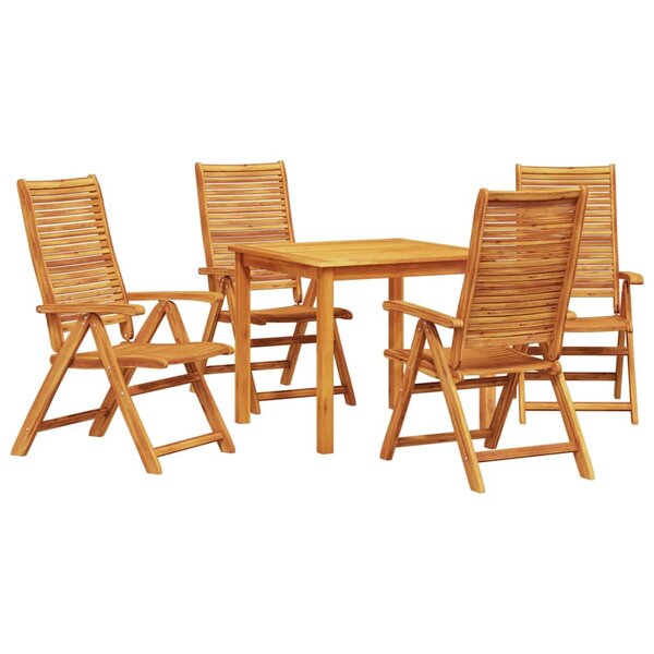 vidaXL Ensemble de salle à manger pour jardin 5 Pièces Marron