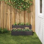 vidaXL Jardinière - Acier noir à 2 niveaux  100x60x45 cm