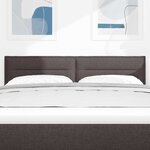 vidaXL Tête de Lit Design Lignes Marron Foncé 160 cm Tissu
