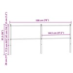 vidaXL Tête de lit chêne marron 190 cm bois d'ingénierie et acier
