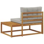 vidaXL Canapé d'extérieur extrémité Naturel 115 x 83 x 73 cm