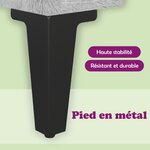 vidaXL Meuble TV avec pieds en métal Sonoma gris 103 5x30x50 cm