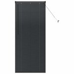 vidaXL Store de Fenêtre avec des rideaux Noir Aluminium