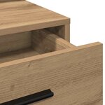 vidaXL Table de Toilette avec tiroir Chêne artisanal 79 x 41 x 135 cm