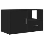 vidaXL Armoire d'angle noir 200x40x45 cm bois d’ingénierie