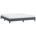 vidaXL Cadre de lit gris foncé 193x203 cm velours