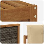 vidaXL Ensemble de canapés d'extérieur 6 pc Naturel et Beige