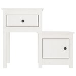 vidaXL Table de chevet Blanc 79 5x38x65 5 cm Bois de pin massif