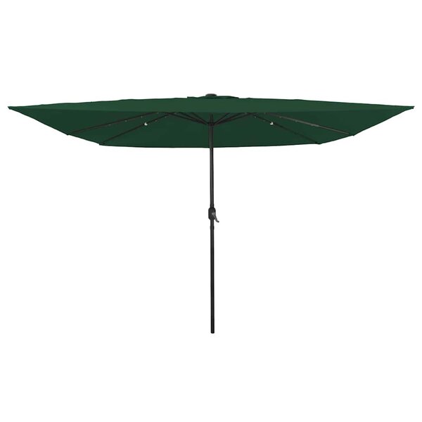 vidaXL Parasol de jardin Vert 295 x 295 x 245 cm Polyester  Acier
