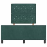 vidaXL Cadre de lit avec tête de lit Vert foncé 120 x 190 cm Velours