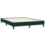 vidaXL Sommier à lattes de lit et matelas vert foncé 160x210cm velours