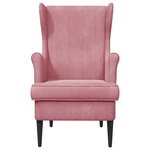 vidaXL Fauteuil Rose Velours