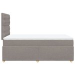 vidaXL Sommier à lattes de lit avec matelas taupe 120x190 cm tissu