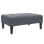 vidaXL Canapé-lit à 2 places avec repose-pied gris foncé velours