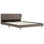 vidaXL Cadre de lit sans matelas taupe tissu 135x190 cm