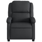 vidaXL Fauteuil inclinable en cuir véritable noir