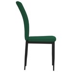 vidaXL Chaises à manger lot de 4 Vert foncé Velours