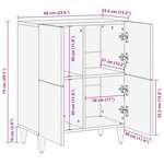 vidaXL Buffet 60x33 5x75 cm bois de manguier massif