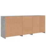 vidaXL Buffet avec lumières LED sonoma gris 162x37x67 cm