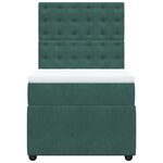 vidaXL Sommier à lattes de lit avec matelas Vert foncé 90x200 cm