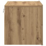 Table de chevet vidaXL avec LED en chêne artisanal 50x39x41 cm