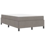 vidaXL Lit à ressorts Taupe  Noir 120 x 200 cm Tissu  Bois Engineered