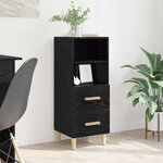 vidaXL Buffet Chêne noir 34 x 34 5 x 90 cm Bois d'ingénierie
