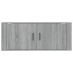 vidaXL Meuble TV mural Sonoma gris 100x34 5x40 cm