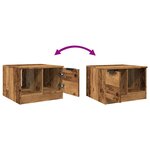 vidaXL Table basse vieux bois 50x50x36 cm bois d'ingénierie