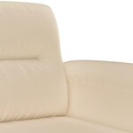 vidaXL Ensemble de canapés 2 Pièces avec coussins Crème Tissu microfibre