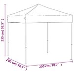 vidaXL Tente de réception pliable Bleu 2x2 m