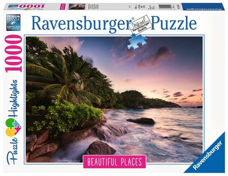 Ravensburger puzzle 1000 pièces - ile de praslin aux seychelles (puzzle highlights)