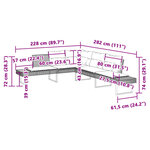 vidaXL Salon de jardin avec coussins 5 Pièces gris résine tressée acacia
